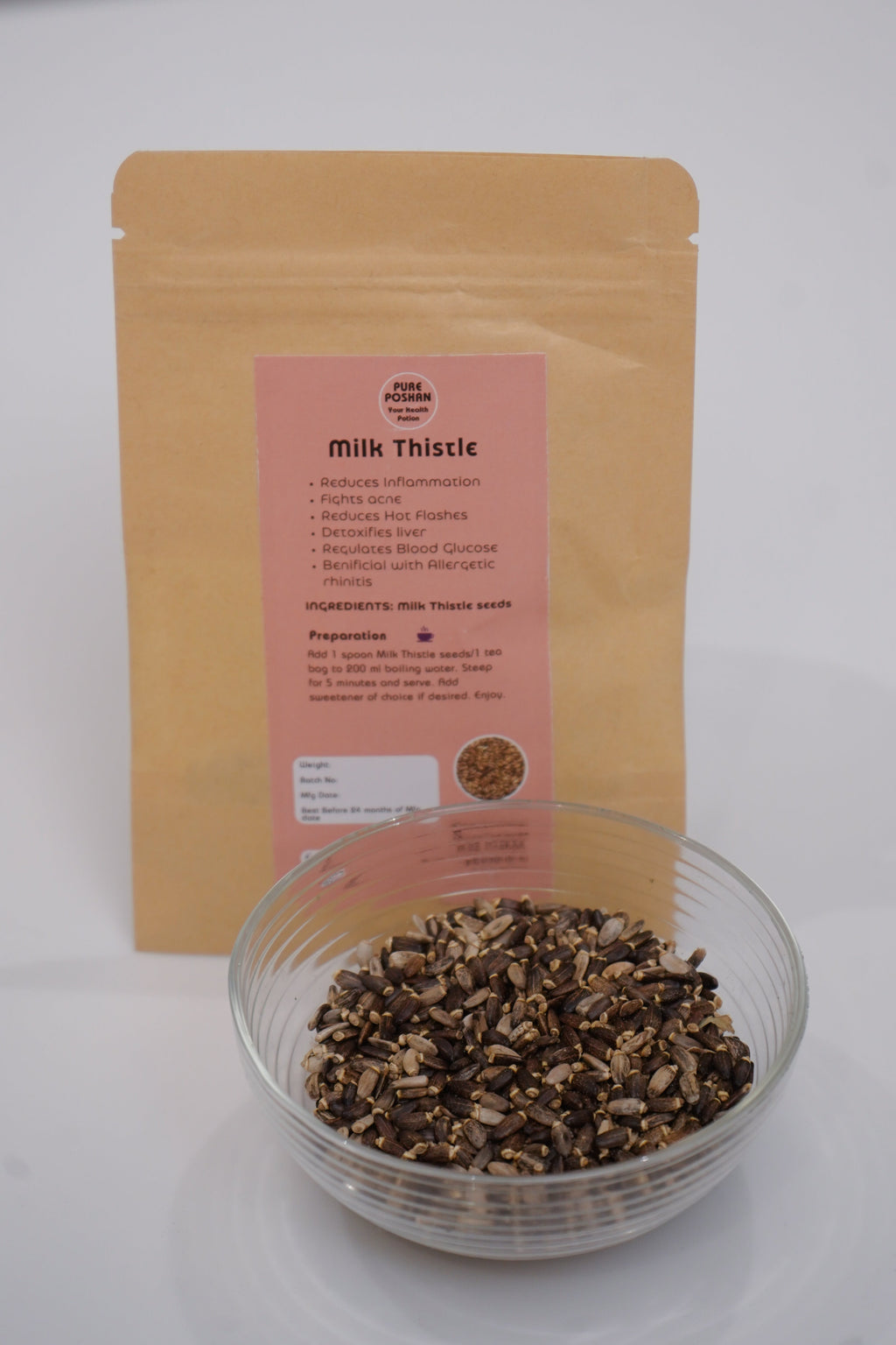 Milk Thistle caffeine free herbal infusion for wellness