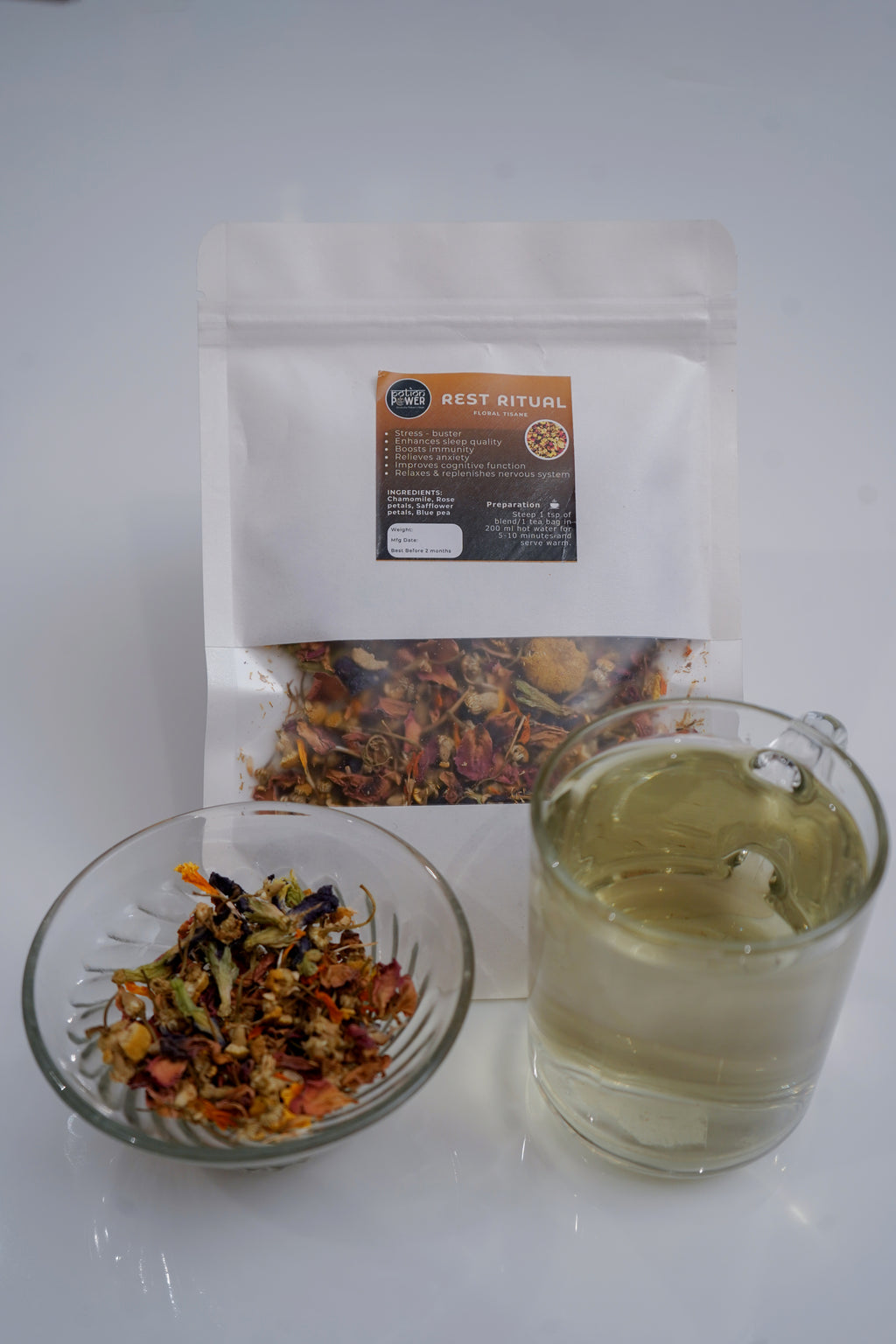 Rest Ritual caffeine free herbal sleep tea by Potion Power