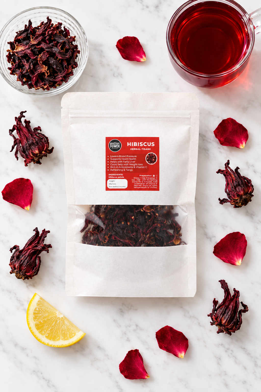 Hibiscus — Flat Lay