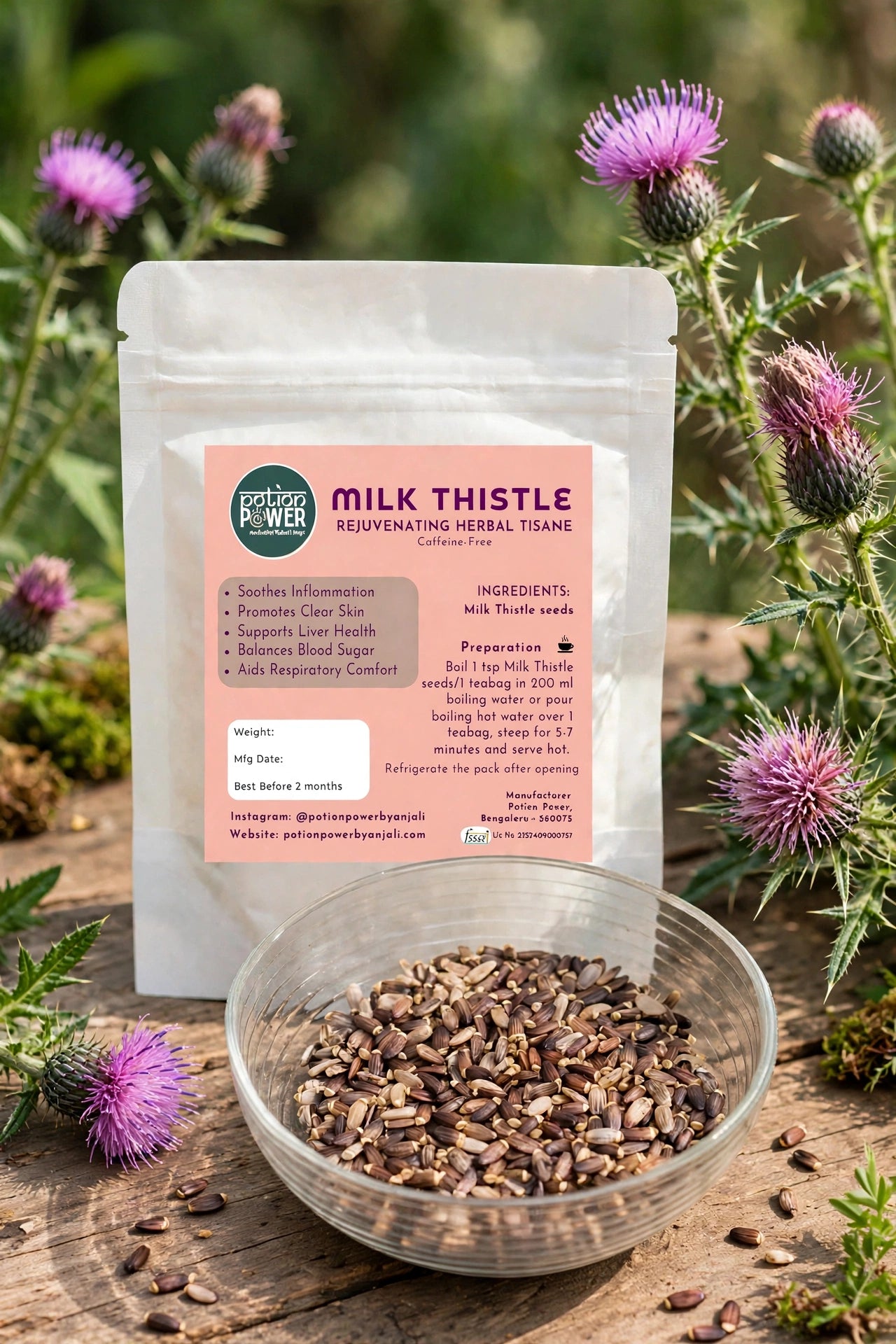 Milk Thistle — Caffeine Free Herbal Infusion for Wellness
