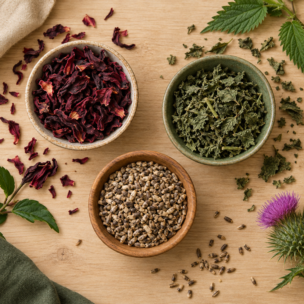 The Tonic Trio — Herbs in Bowls